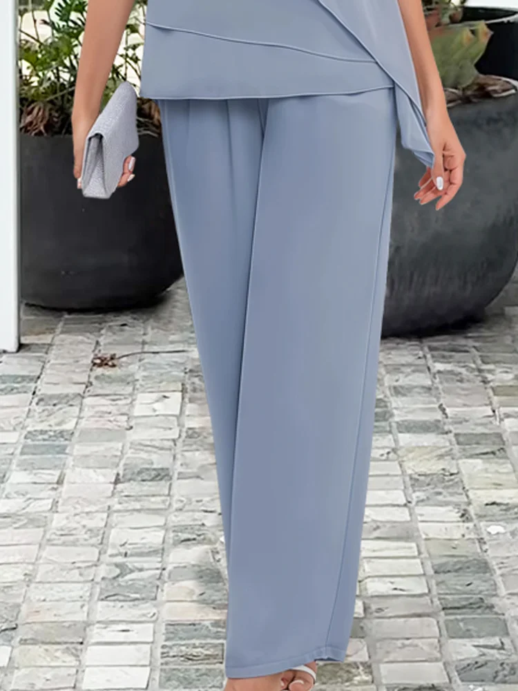 Cathy | Women’s Straight Leg Layered Two Piece Suit