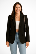 Cecelia | Women’s Notch Lapel Button Front Blazer
