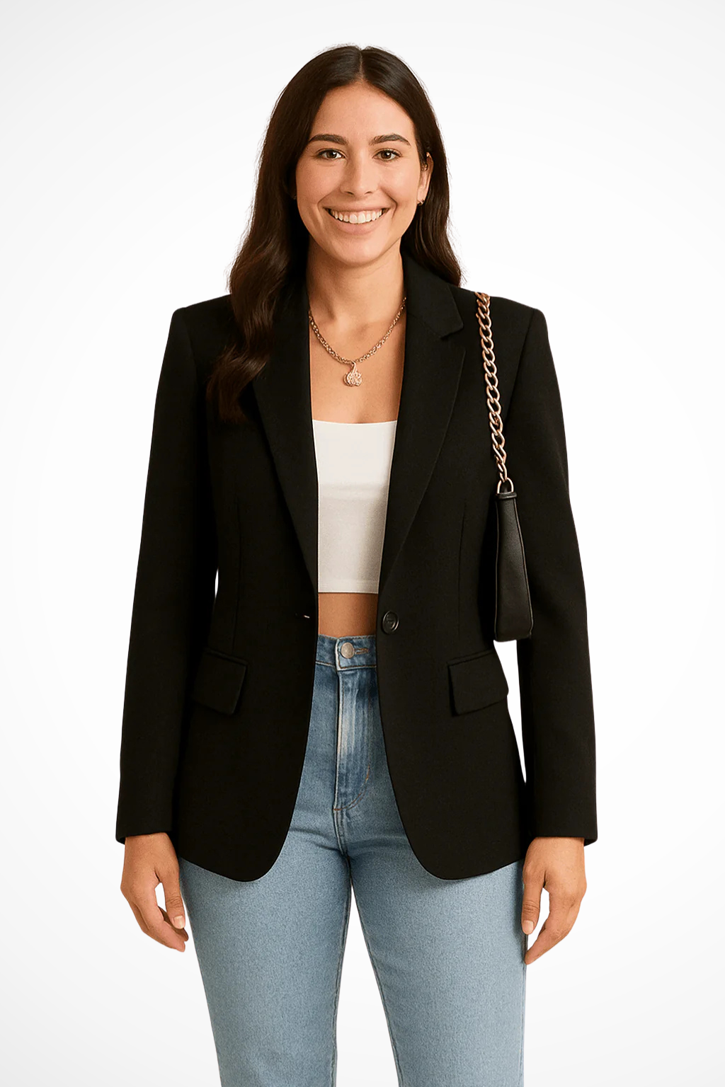 Cecelia | Women’s Notch Lapel Button Front Blazer