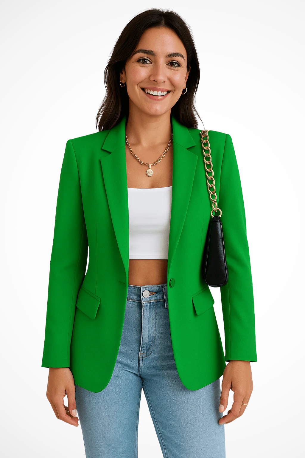Cecelia | Women’s Notch Lapel Button Front Blazer