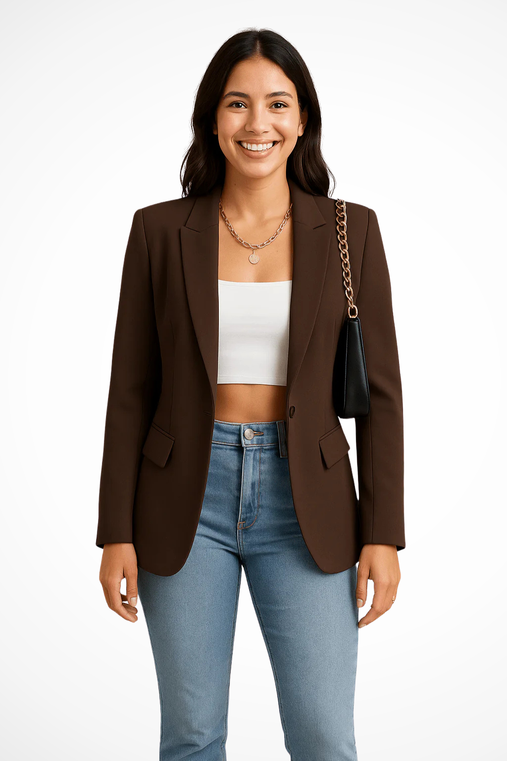 Cecelia | Women’s Notch Lapel Button Front Blazer
