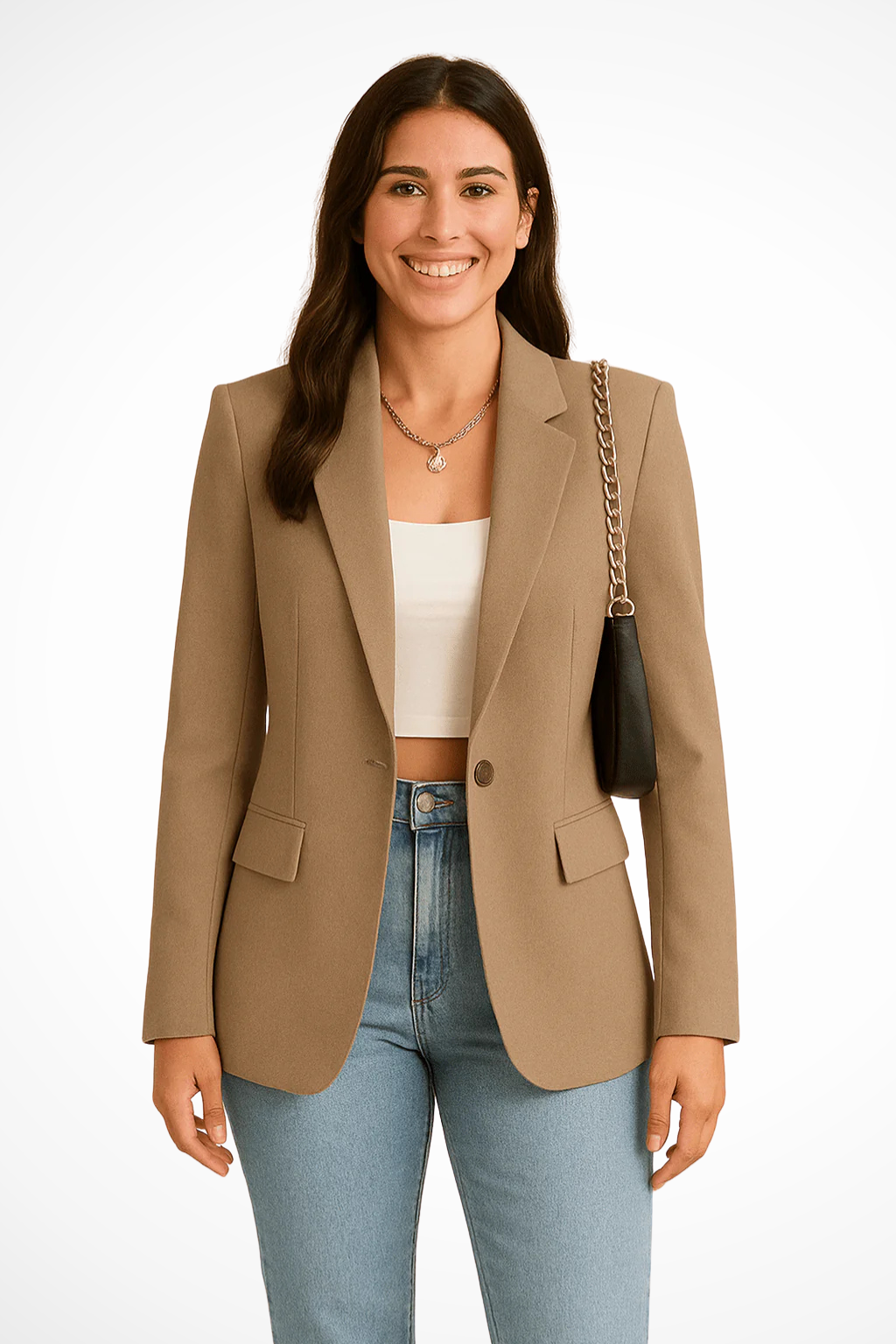 Cecelia | Women’s Notch Lapel Button Front Blazer