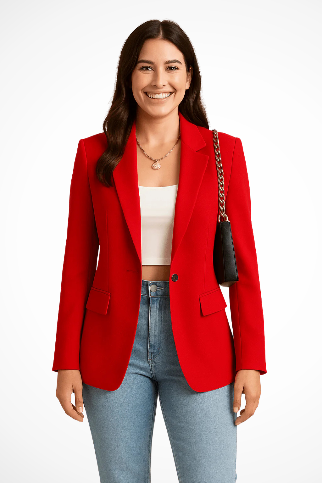 Cecelia | Women’s Notch Lapel Button Front Blazer