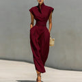 Celandine | Women's Stand Collar Sleeveless Wedding Guest Dress