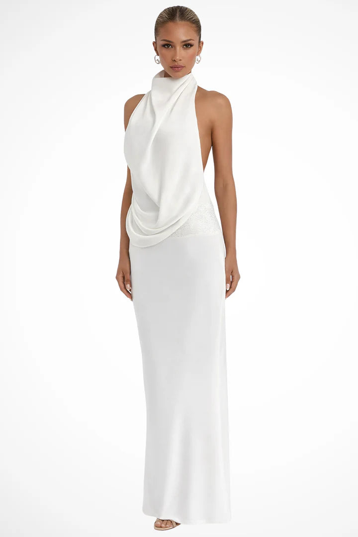 Chanelle | Women's Sleeveless Halter Neck Wedding Guest Dress