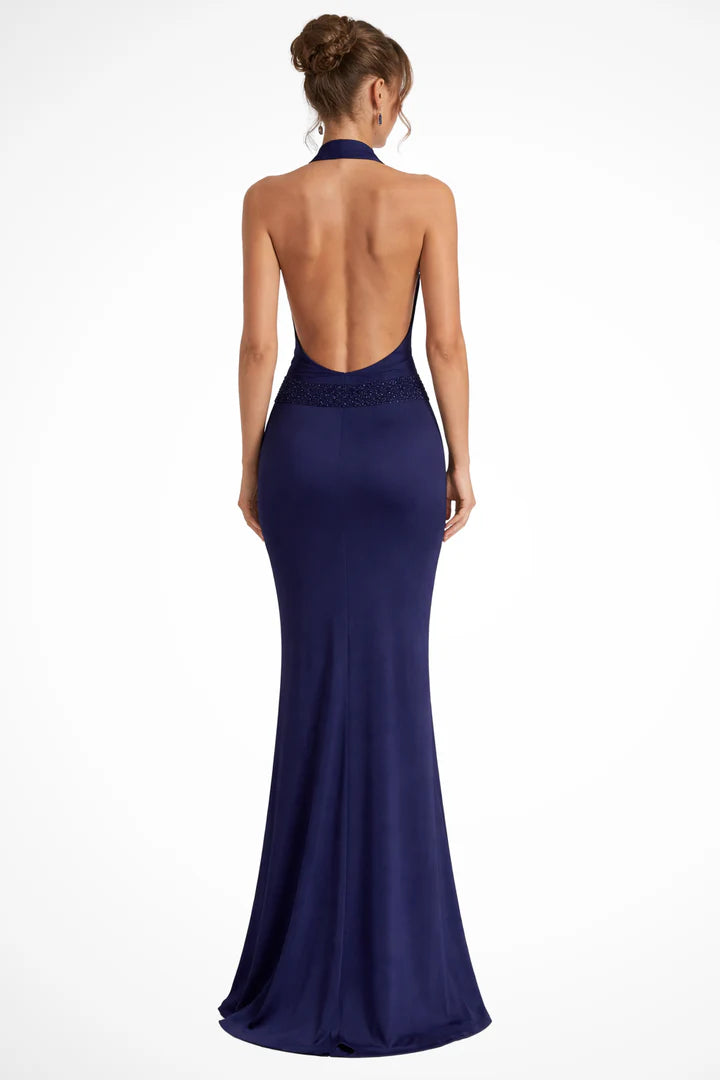 Chanelle | Women's Sleeveless Halter Neck Wedding Guest Dress