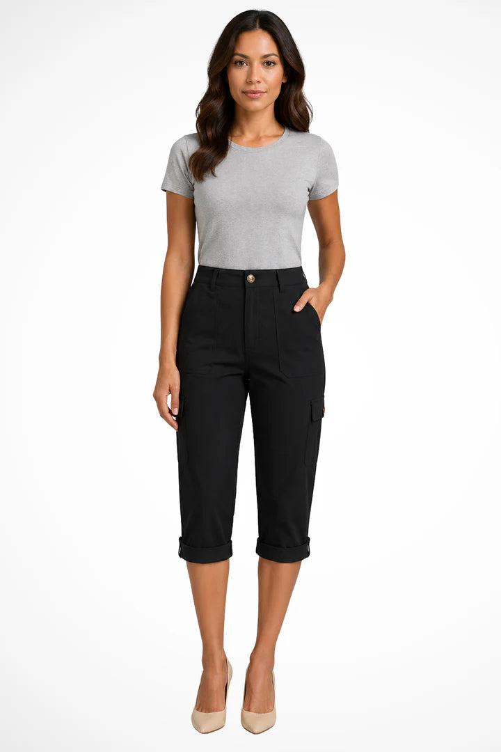 Charisma | Women’s Cropped Straight Leg Utility Cargo Trousers