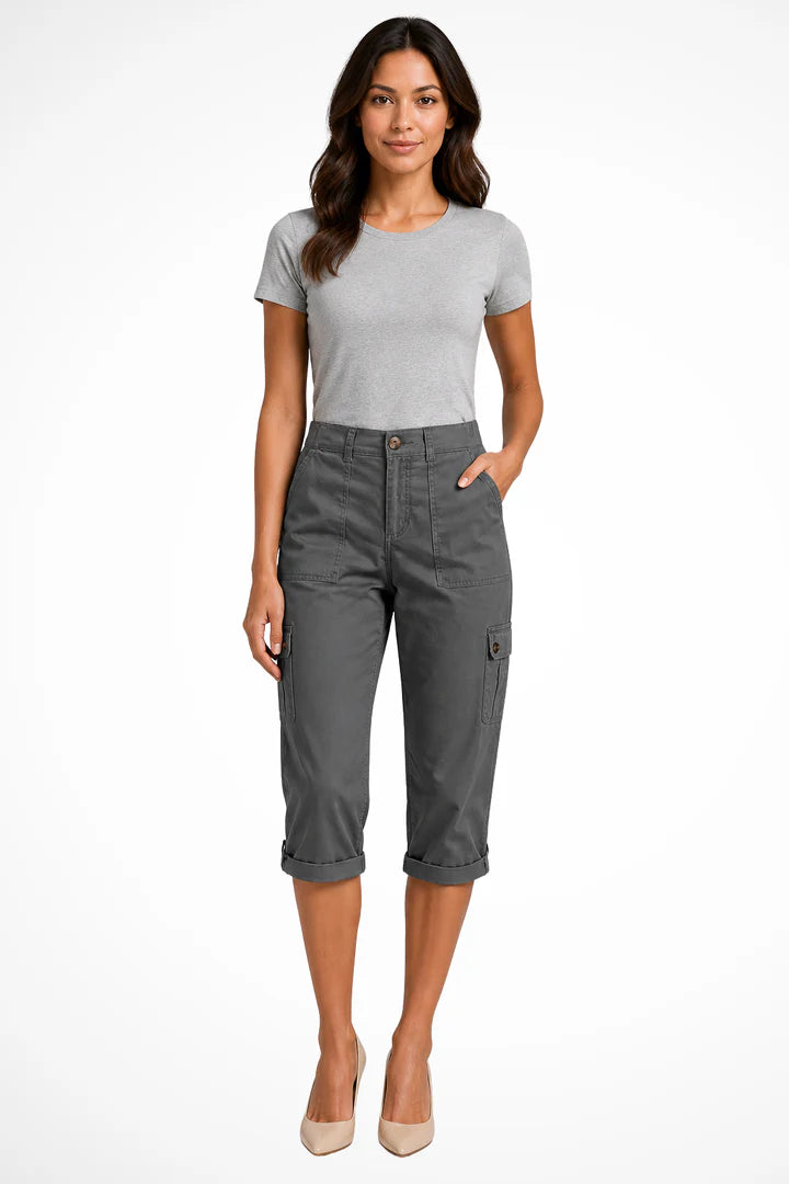 Charisma | Women’s Cropped Straight Leg Utility Cargo Trousers