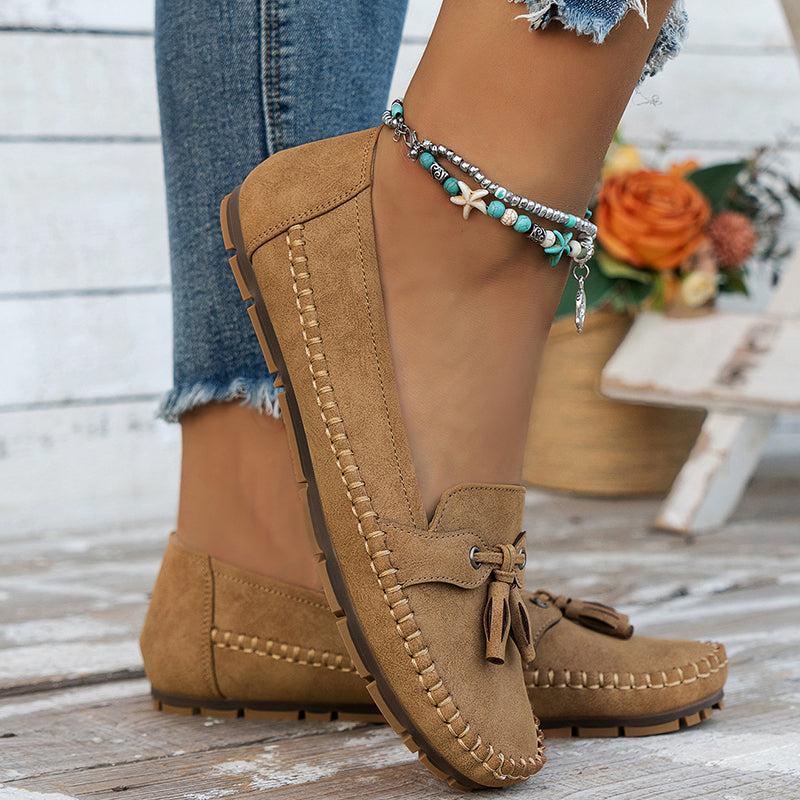 Charlene | Women’s Slip On Closed Toe Bow Loafers