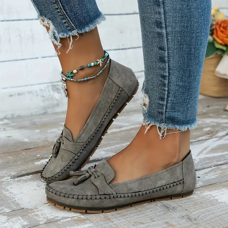 Charlene | Women’s Slip On Closed Toe Bow Loafers