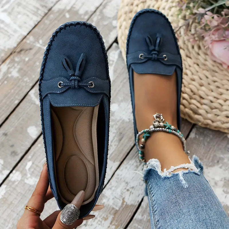 Charlene | Women’s Slip On Closed Toe Bow Loafers