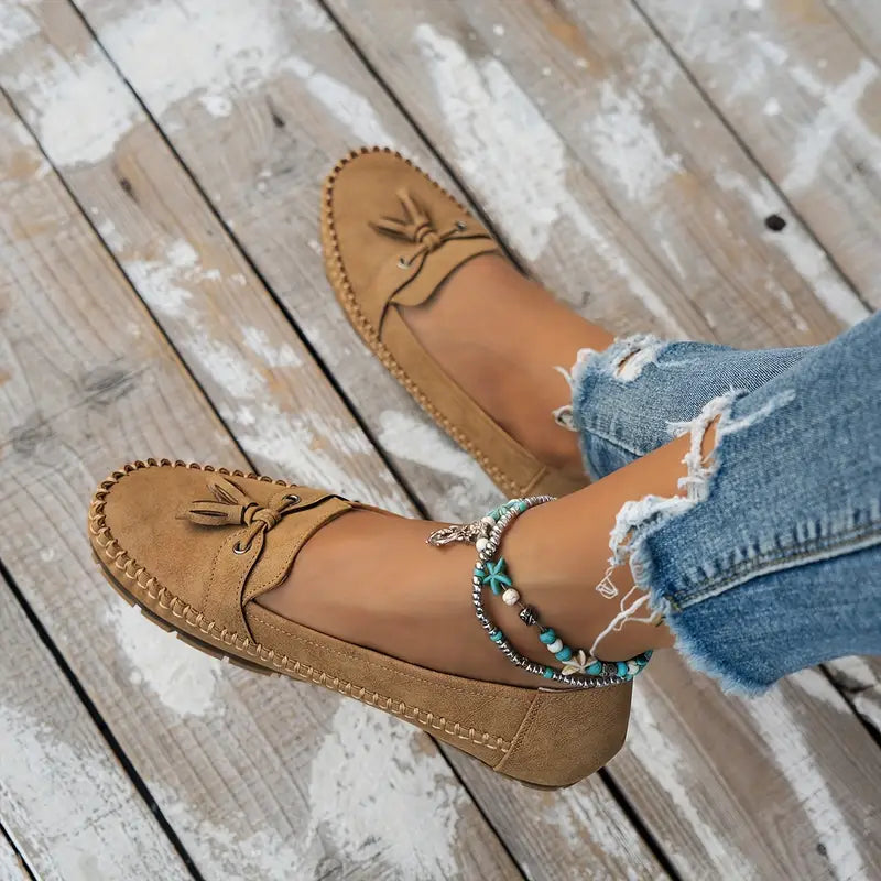 Charlene | Women’s Slip On Closed Toe Bow Loafers