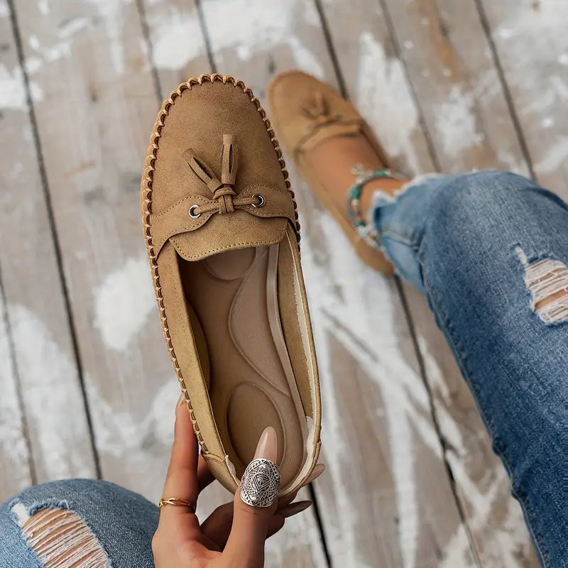 Charlene | Women’s Slip On Closed Toe Bow Loafers