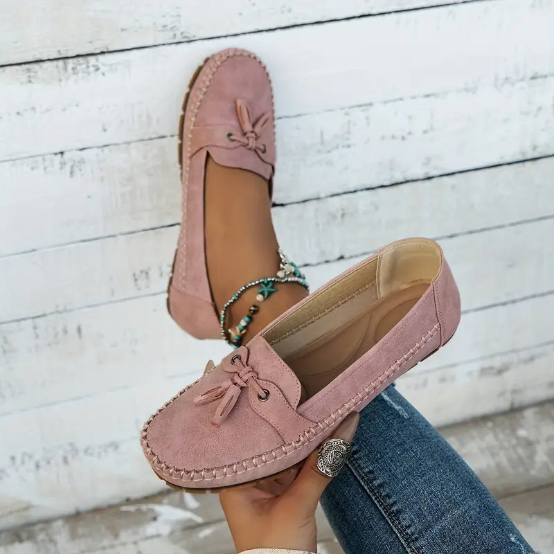 Charlene | Women’s Slip On Closed Toe Bow Loafers