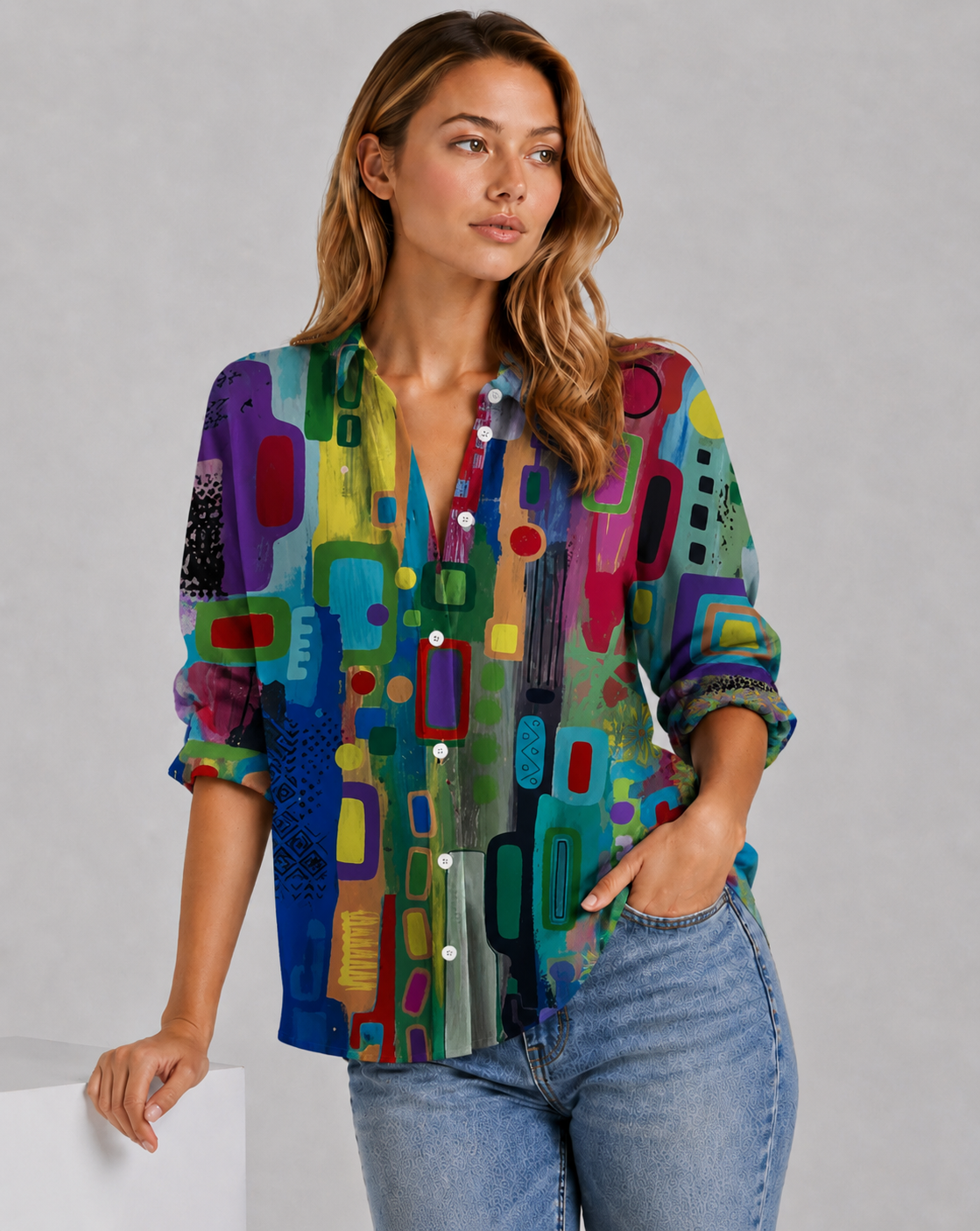 Charlie | Women’s Button Down Long Sleeve Summer Shirt