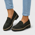 Charlize | Women's Slip-On Low Block Round Toe Loafers