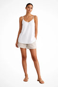 Charlotta | Women’s V Neck Sleeveless Relaxed Fit Summer Top