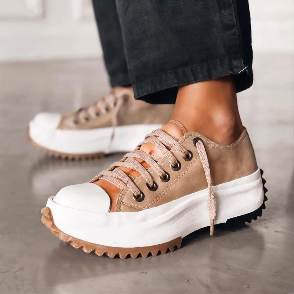 Charmaine | Women's Lace Up Round Toe Sneakers