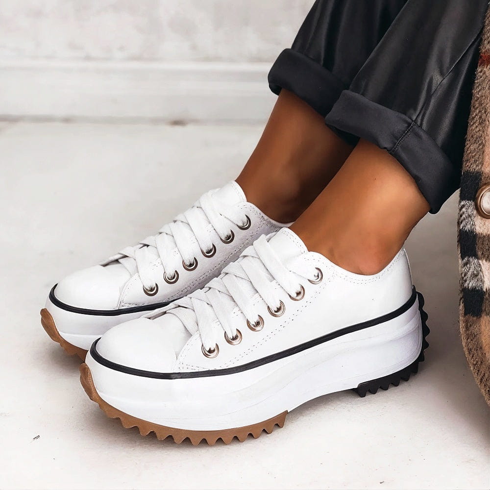 Charmaine | Women's Lace Up Round Toe Sneakers