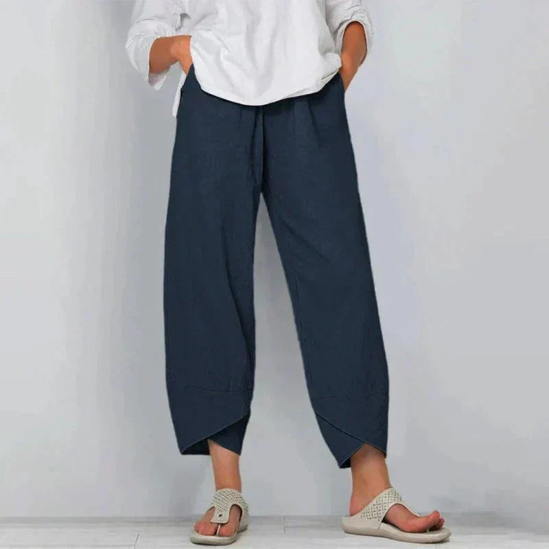 Chastity | Women's High Waist Cropped Summer Pants