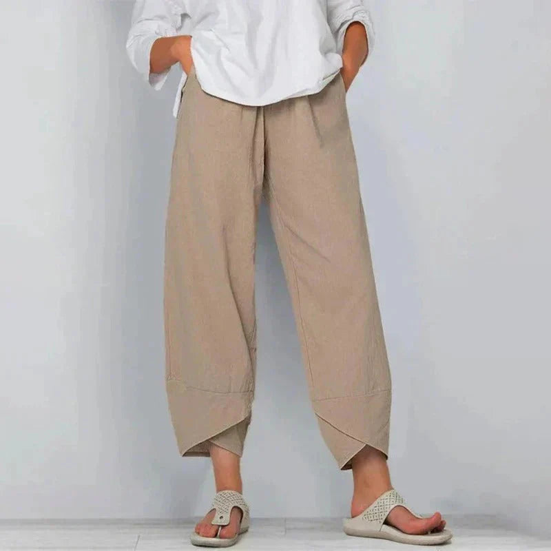 Chastity | Women's High Waist Cropped Summer Pants