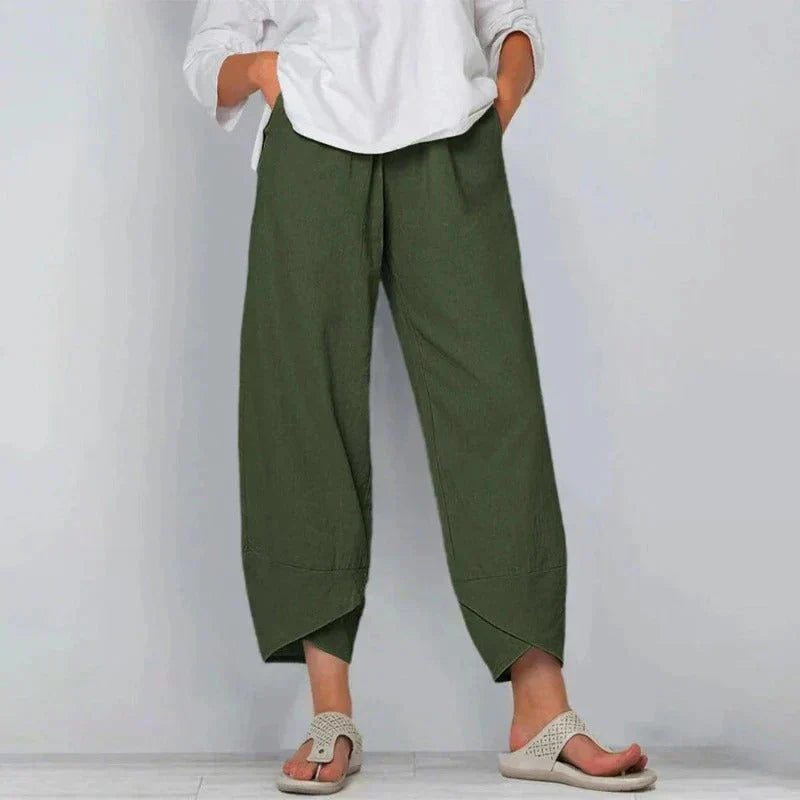 Chastity | Women's High Waist Cropped Summer Pants