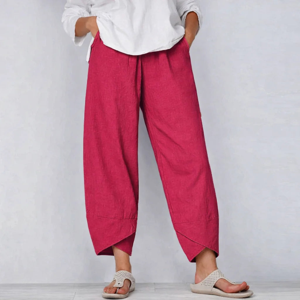 Chastity | Women's High Waist Cropped Summer Pants
