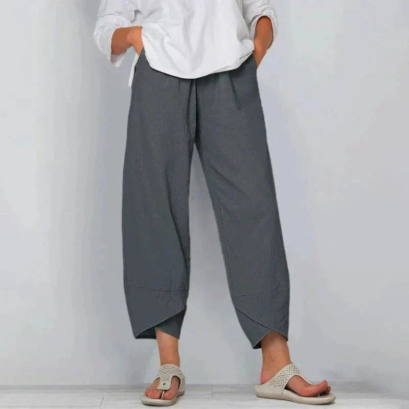 Chastity | Women's High Waist Cropped Summer Pants
