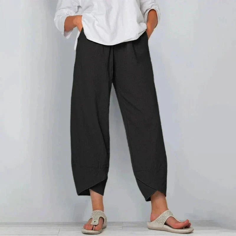Chastity | Women's High Waist Cropped Summer Pants