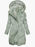 Chiara | Women's Zip Front Drawcords Long Sleeve Winter Jacket