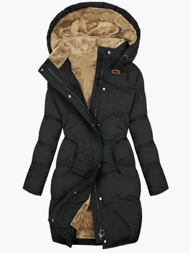 Chiara | Women's Zip Front Drawcords Long Sleeve Winter Jacket