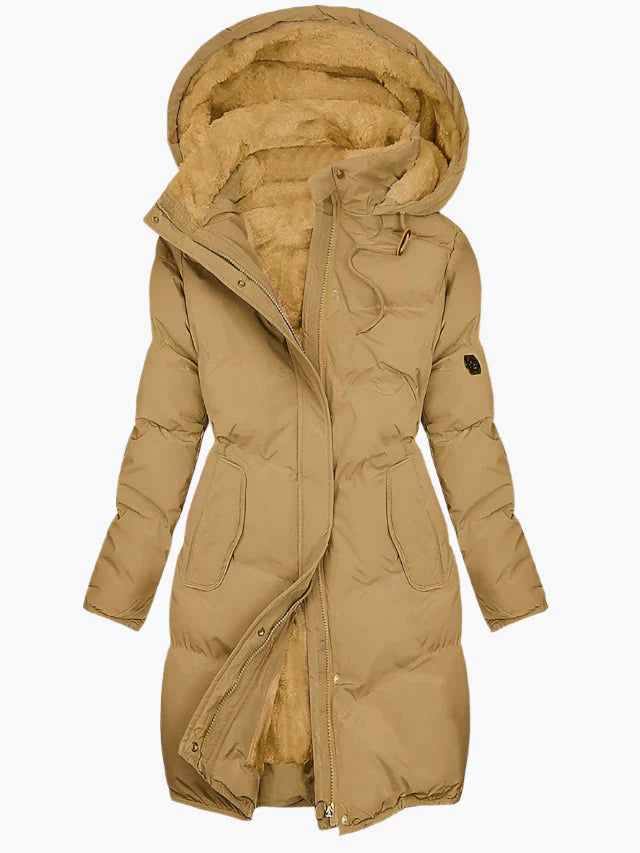 Chiara | Women's Zip Front Drawcords Long Sleeve Winter Jacket