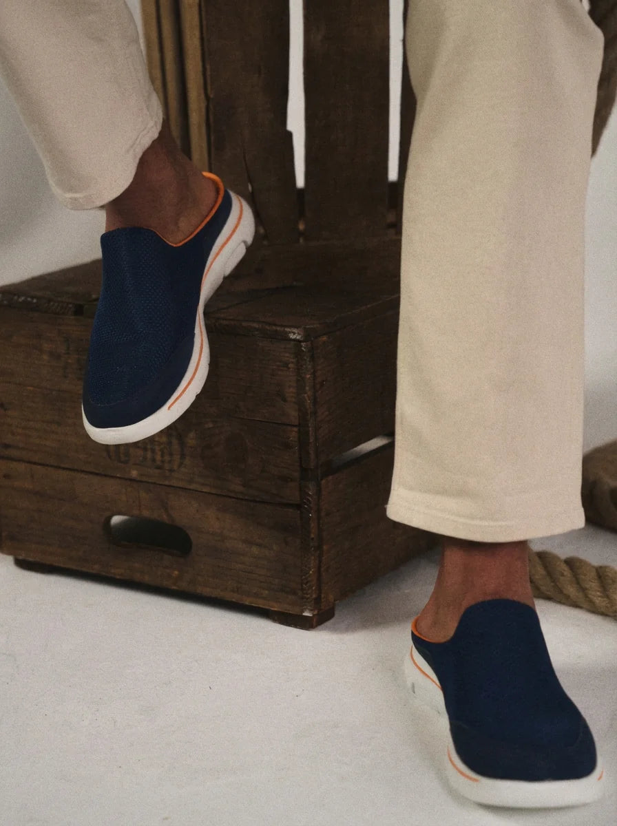 Christopher | Men’s Round Toe Cushioned Slip On Mules