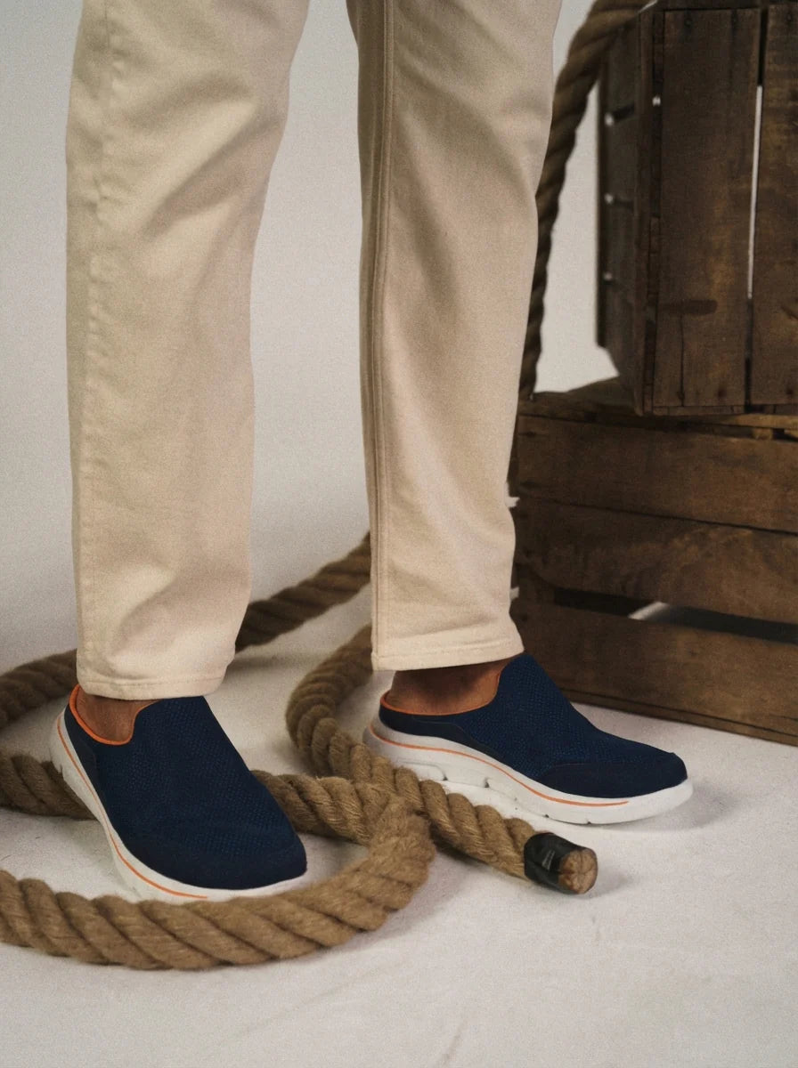 Christopher | Men’s Round Toe Cushioned Slip On Mules