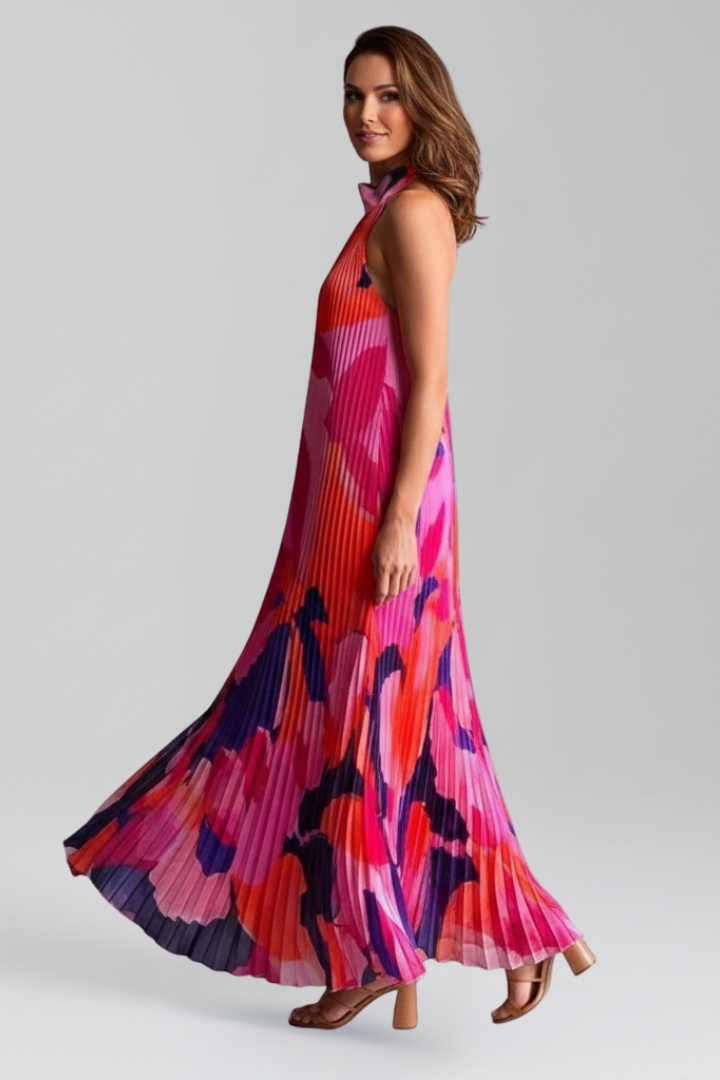 Clarice | Women's Sleeveless Pleated Wedding Guest Dress