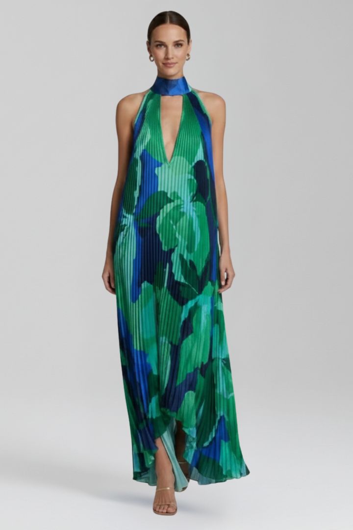 Clarice | Women's Sleeveless Pleated Wedding Guest Dress
