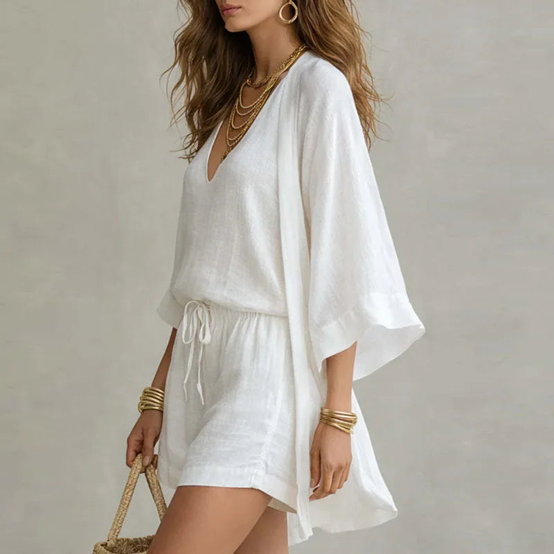 Clarissa | Women's Open Cardigan Summer Three Piece Set