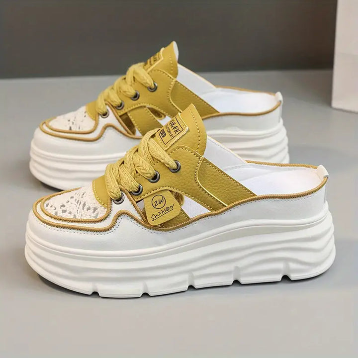 Colleen | Women's Open Back Platform Lace Up Summer Shoes