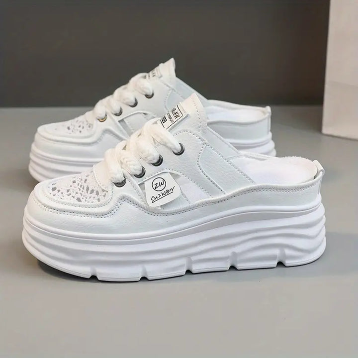 Colleen | Women's Open Back Platform Lace Up Summer Shoes