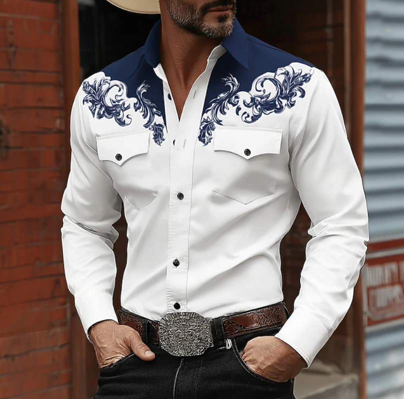 Constance | Men's Long Sleeve Button Front Collared Dress Shirt