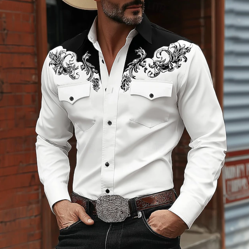 Constance | Men's Long Sleeve Button Front Collared Dress Shirt