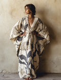Consuela | Women’s Floral Print Waist Tie Flowy Summer Maxi Dress