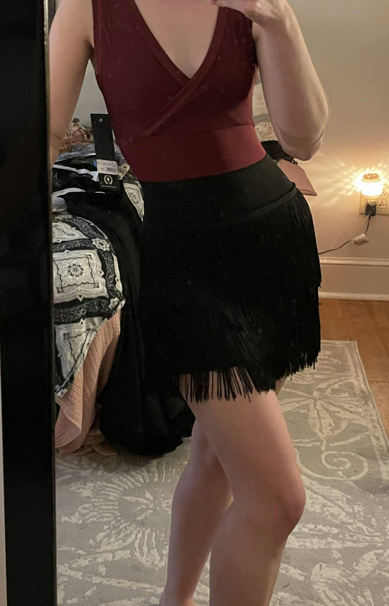 Cordelia | Women's Layered Fringe High Waisted Dance Skirt