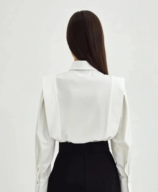 Corina | Women's Pointed Collar Long Sleeve Shirt
