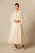 Corinna | Women’s V Neck Long Sleeve Flowy Wedding Guest Dress