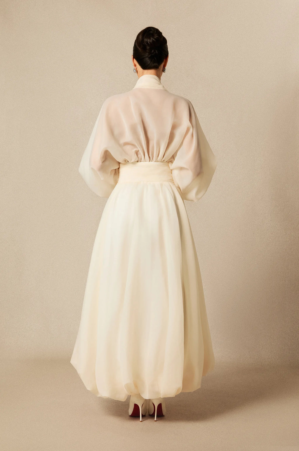 Corinna | Women’s V Neck Long Sleeve Flowy Wedding Guest Dress