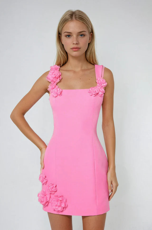 Corinne | Women's Sleeveless Floral Bodycon Mini Dress