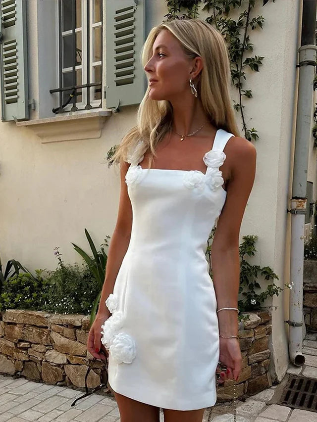 Corinne | Women's Sleeveless Floral Bodycon Mini Dress