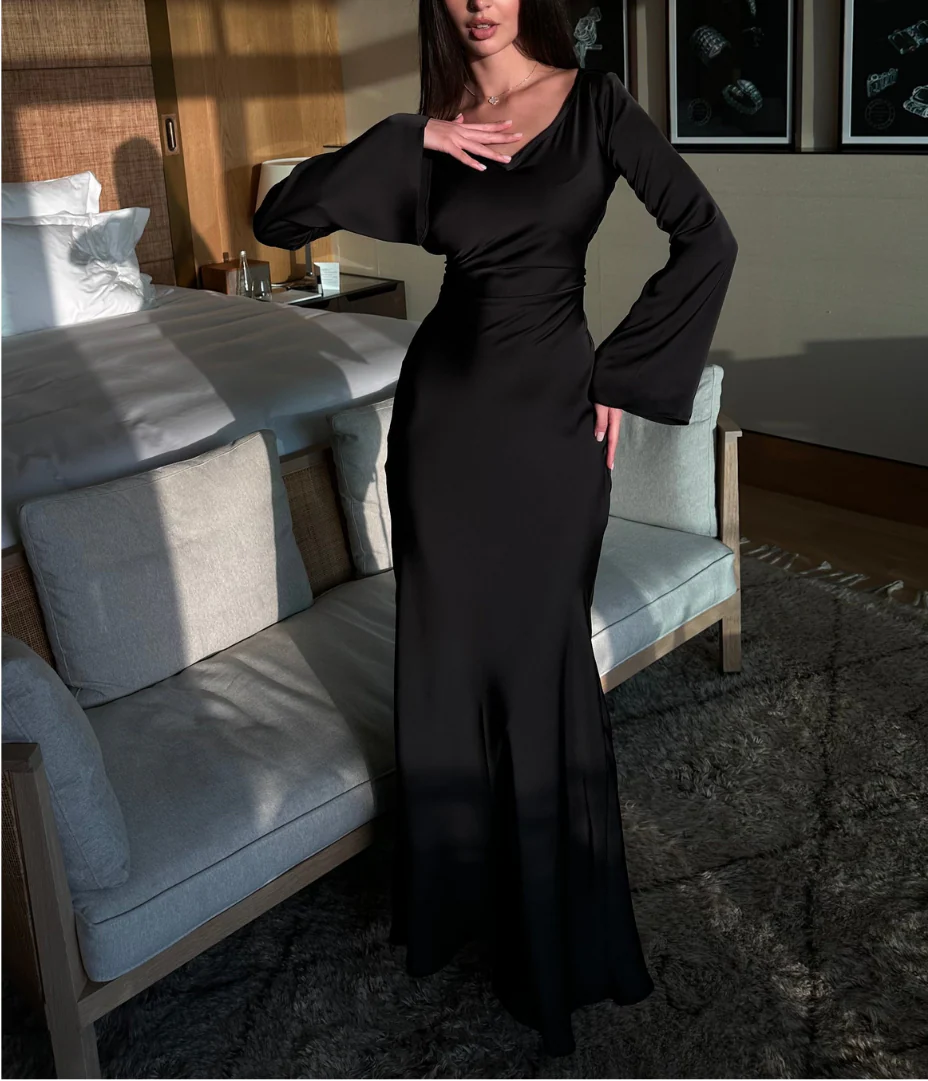 Corrina | Women's Cowl Neck Wedding Guest Maxi Dress