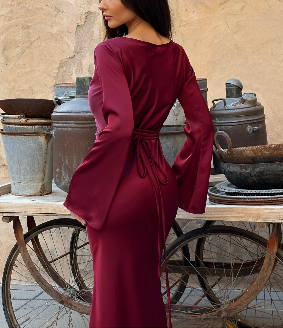 Corrina | Women's Cowl Neck Wedding Guest Maxi Dress